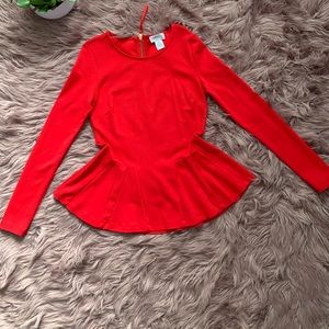 Carmen Marc Valvo Peplum Top